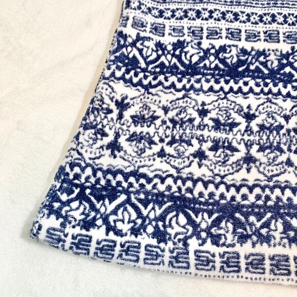 5/$25 Crewcuts terry cloth blue white printed short sleeve swimsuit cover‎ dress - Picture 2 of 6